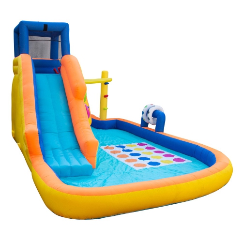 BANZAI Giant Inflatable Splash Game Water Park with Pool, Bouncer & Slide
