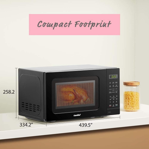 CM-M201K(BK) Countertop Microwave Oven with Express Cook, 6 Preset Menus and Kitchen Timer, 20L, 700W, Black