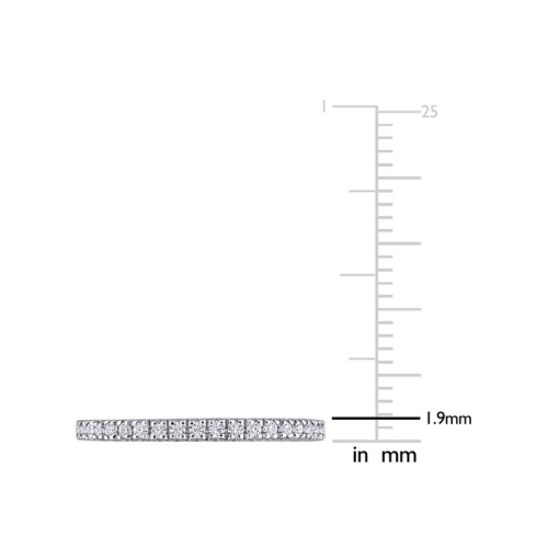 1/5 Carat Lab-Created Moissanite Anniversary Band Ring in 10k White Gold