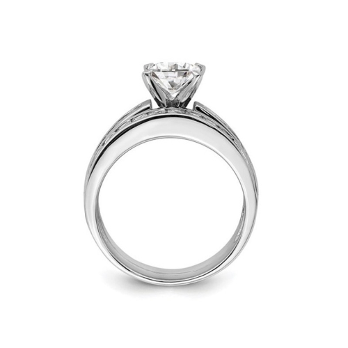 Sterling Silver Engagement Bridal Wedding Ring Set with Cubic Zirconia (CZ)