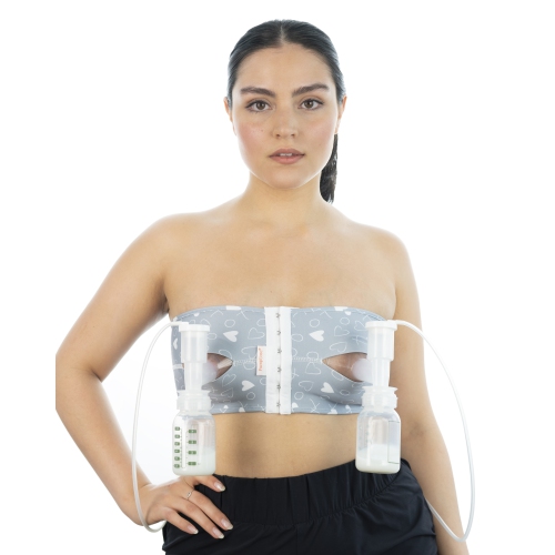 PumpEase Hands Free Pump Bra, Small, Adjustable, Works for All