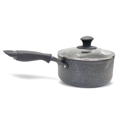 COOKDERRY: 18cm Aluminum Alloy Non-Stick Marble Coating Sauce Pot