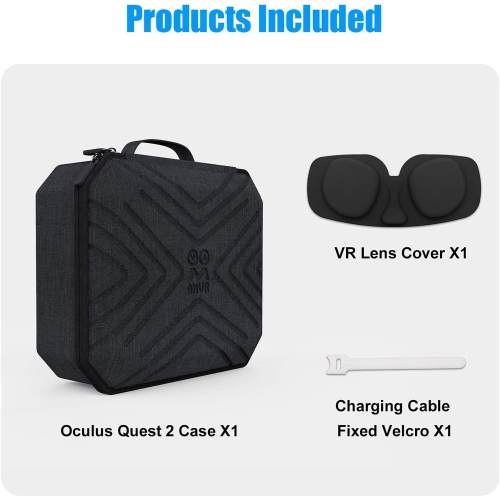 Hard Carrying Case for Oculus Quest 2 VR Gaming Headset and Controllers - axGear