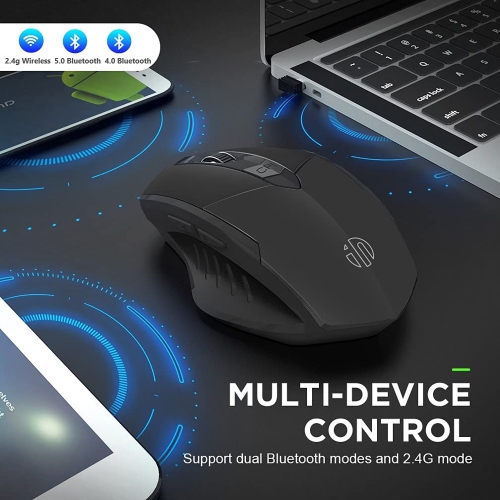 Wireless Bluetooth Mouse Rechargeable 2.4G Cordless Mouse Dual Mode - axGear
