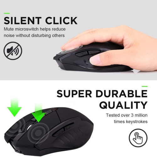 Wireless Bluetooth Mouse Rechargeable 2.4G Cordless Mouse Dual Mode - axGear
