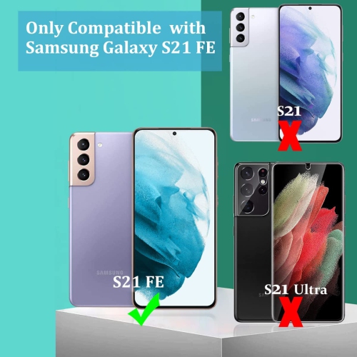 【2 Packs】 CSmart Tempered Glass Camera Lens Protector for Samsung Galaxy S21 FE 5G Black, Case Friendly & Bubble Free