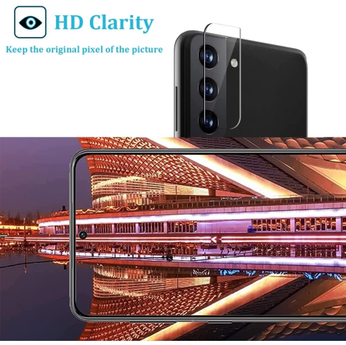 【Lot de 2】 Protecteur d'objectif d'appareil photo en verre trempé CSmart pour Samsung S21 FE 5G Clair, compatible avec les étui