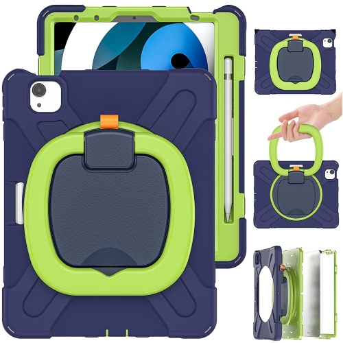 【CSmart】 Shockproof Rugged Defender Case with Rotate Stand for iPad Air 4 5 4th 5th Gen. / Pro 11" 1st 2nd 3rd Gen., Navy