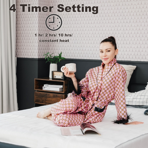 Gymax Electric Heated Mattress Pad Twin/Full/Queen/King Size w/ Overheat Protection