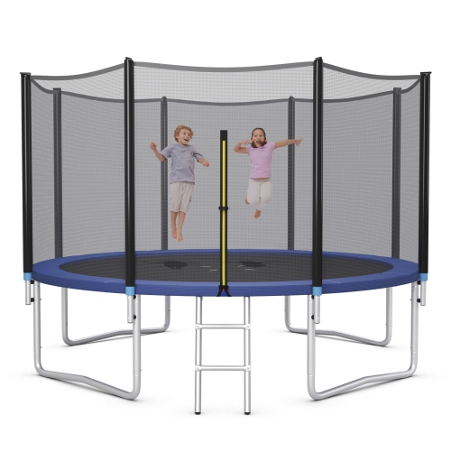 Trampoline d’Extérieur 3,65 m Bonds Multiples avec Échelle et Filet de Sécurité Gymax