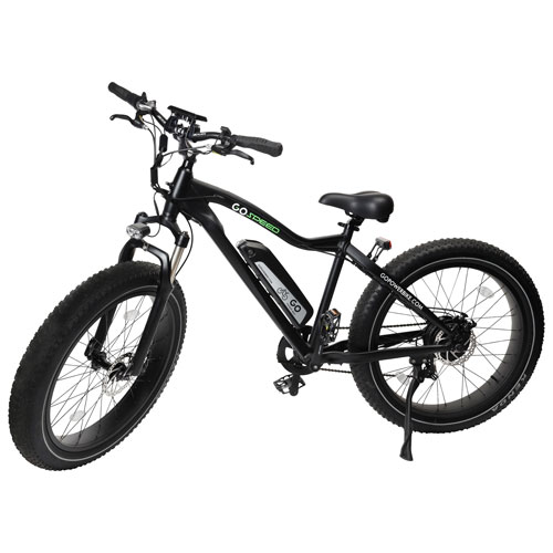 GoPowerBike GoSpeed 500W Fat Tire Electric City Bike with up to 58km Battery Life - Black - Only at Best Buy