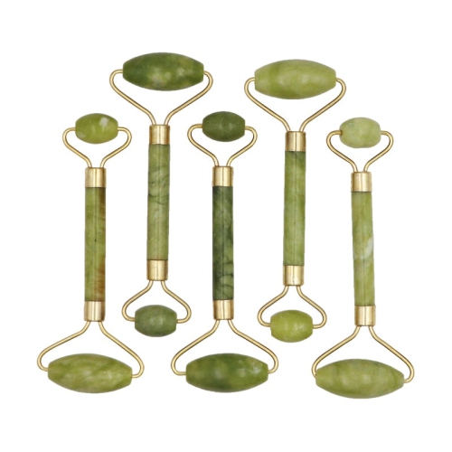 Jade Roller Set Of 5 Facial Massage Real Jade Skin Care Anti Wrinkle Firm Lifting Glow