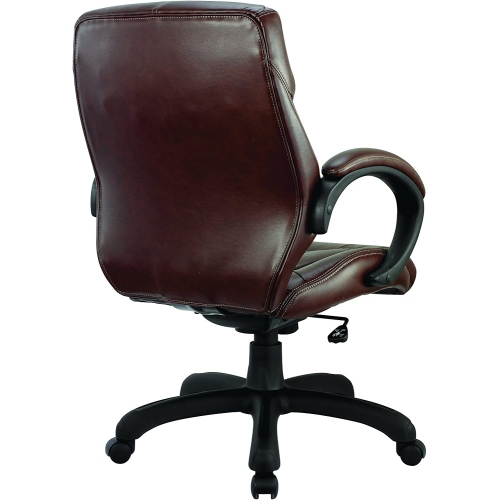 Nicer Furniture Genuine Leather Mid Back Executive Chair, Chocolate Brown by NICER INTERIOR - Open Box condition - Image 3