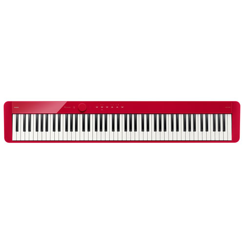 Piano numérique mince à 88 touches lestées à marteaux PX-S1100 de Casio - Rouge