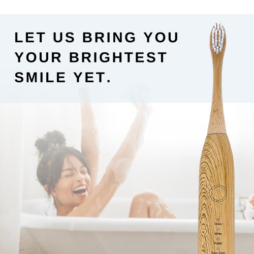 PearlBar Sonic Electric Toothbrush & 3 Bamboo Brush Heads