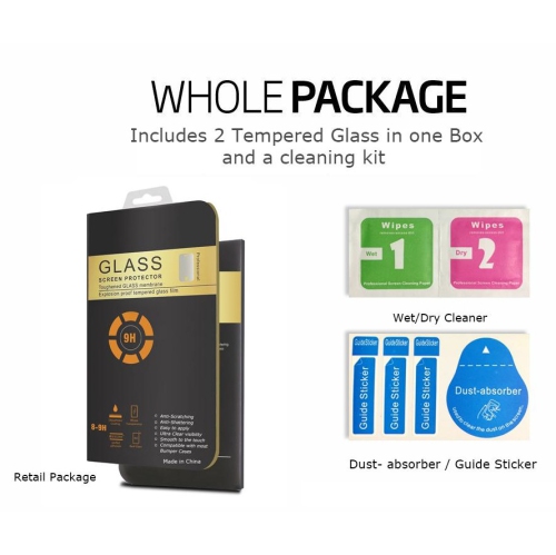 Lot de 2 protecteurs d'écran en verre trempé pour iPhone 11 PRO MAX et iPhone XS MAX de 6,5", compatible avec coque, anti-rayures