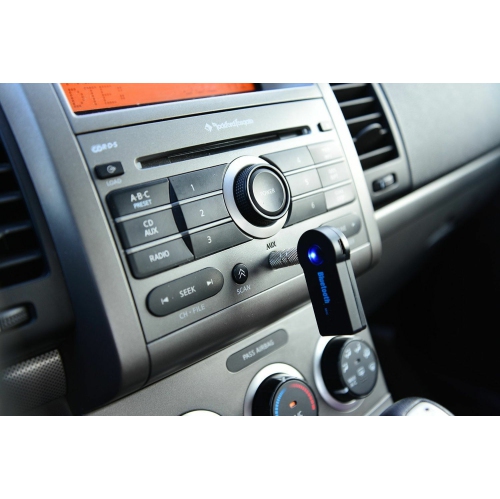 Adaptateur Bluetooth 3.0 mains libres, récepteur audio sans fil pour voiture/récepteur Bluetooth, kit mains libres, lecteur MP3, son stéréo audio 3,5