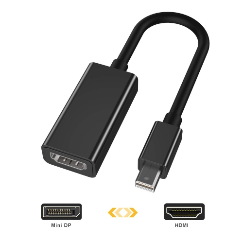 Mini Display Port to HDMI Adapter 1080P Full HD Mini DP to HDMI Converter for MacBook Air/Pro, Microsoft Surface Pro 3/4, Mac Mini, etc-Black