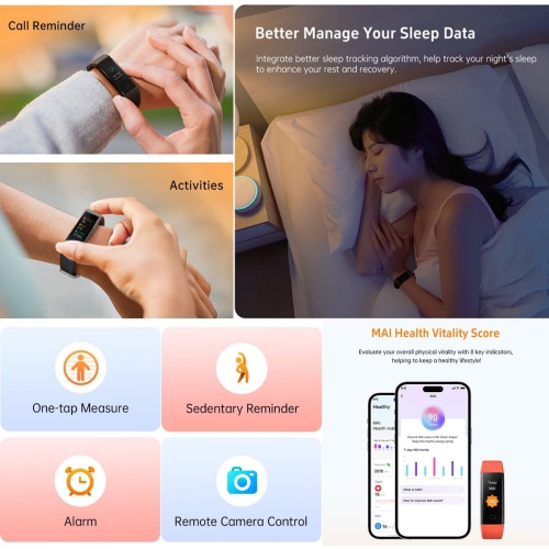 ULTRENDS CLASSIC PLUS Fitness Tracker Watch with Heart Rate & Sleep Monitor, Step Counter, Calorie Tracker & Multi-Sport Modes for Android & iOS