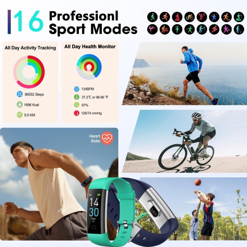 ULTRENDS CLASSIC PLUS Fitness Tracker Watch with Heart Rate & Sleep Monitor, Step Counter, Calorie Tracker & Multi-Sport Modes for Android & iOS