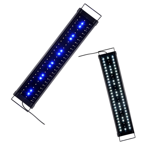 23.6 inch Adjustable brightness Blue and White LED Fish Aquarium Light with Extendable Brackets - LIVINGbasics® - S-1 PACK