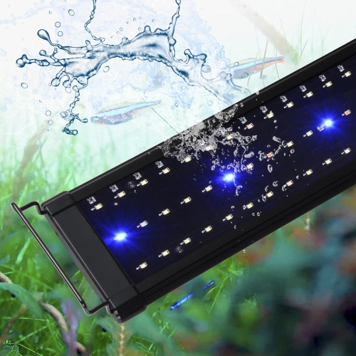 35.4 inch Blue and White Colorful LED Aquarium Light with Extendable Brackets ,Adjustable light and timing setting ,white, blue and colorful light-1