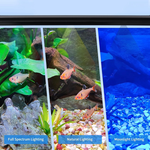 35.4 inch Blue and White Colorful LED Aquarium Light with Extendable Brackets ,Adjustable light and timing setting ,white, blue and colorful light-1