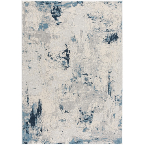 RUG BRANCH  Amara Contemporary Abstract Blue/cream Indoor Area Rug