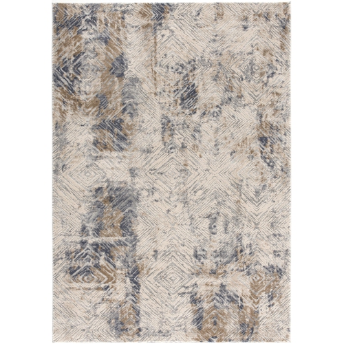 RUG BRANCH  Marisol Transitional Abstract Navy/beige Indoor Area Rug
