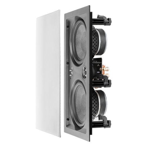 OSD Audio IW650-LCR 6.5" 200W Trimless In-Wall LCR Speaker with Dual Black Kevlar Cone Woofers