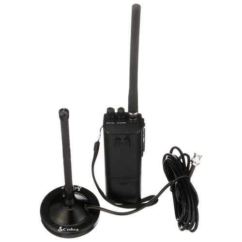 Cobra HHRT50 Hand-Held CB Radio with Antenna - Black
