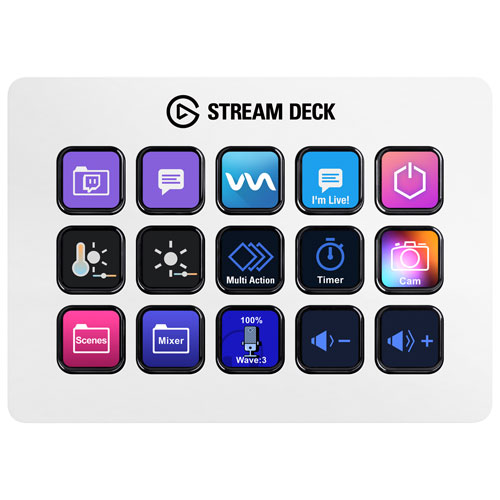 Station Stream Deck MK2 d'Elgato - Blanc