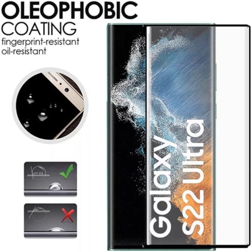 Protecteur d'écran et protecteur d'objectif en verre trempé de Navor pour Galaxy S22 Ultra de Samsung - Paquet de 4