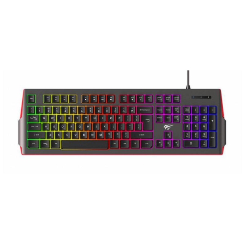 HAVIT  Kb866L Wired RGB Backlit Membrane Fn Multi-Function Gaming Keyboard_Black