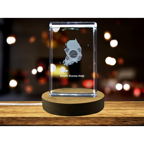 South Korea 3D Engraved Crystal 3D Engraved Crystal Keepsake/Gift/Decor/Collectible/Souvenir