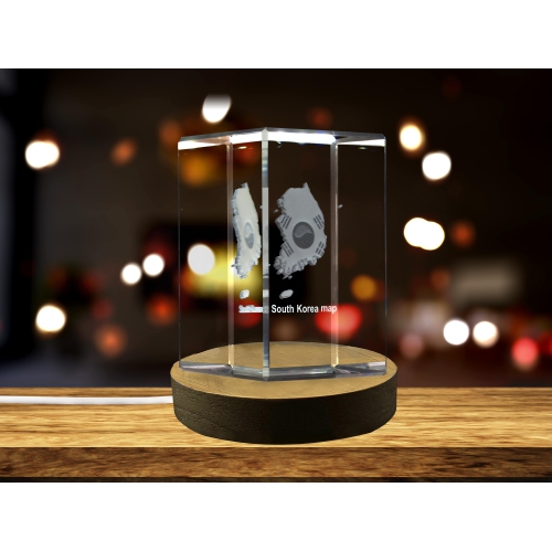 South Korea 3D Engraved Crystal 3D Engraved Crystal Keepsake/Gift/Decor/Collectible/Souvenir