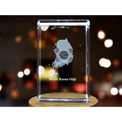 South Korea 3D Engraved Crystal 3D Engraved Crystal Keepsake/Gift/Decor/Collectible/Souvenir