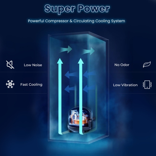 Gymax 15 Inch Beverage Cooler Refrigerator 100 Can Built-in Freestanding Beverage