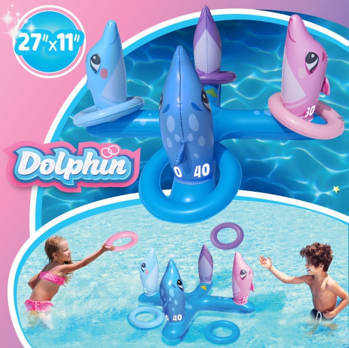 Splash Buddies Inflatable Dolphin Ring Toss Game