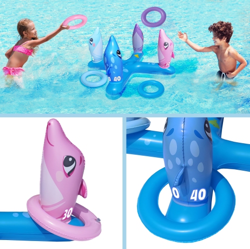 Splash Buddies Inflatable Dolphin Ring Toss Game