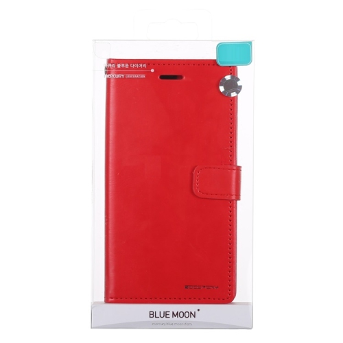 TopSave Goospery Bluemoon Card Slot w/Magnetic Clip Leather Folio Wallet Flip For Samsung Galaxy A33 5G, Red