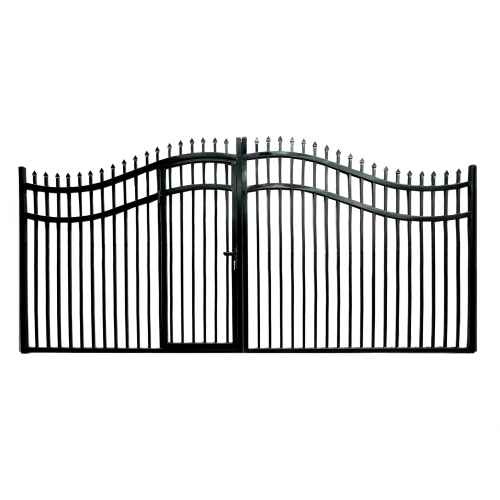 ALEKO® DGP16VIENNA VIENNA Style 16' Steel Dual Swinging Driveway Gate with Pedestrian Gate