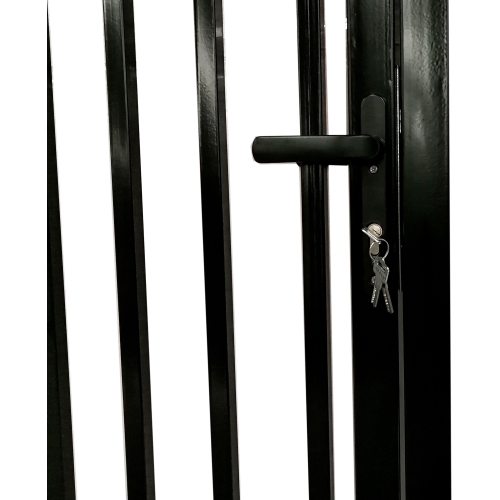 ALEKO® DGP14VIENNA VIENNA Style 14' Steel Dual Swinging Driveway Gate with Pedestrian Gate