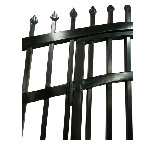 ALEKO® DGP14VIENNA VIENNA Style 14' Steel Dual Swinging Driveway Gate with Pedestrian Gate