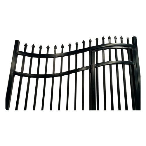 ALEKO® DGP14VIENNA VIENNA Style 14' Steel Dual Swinging Driveway Gate with Pedestrian Gate