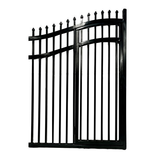 ALEKO® DGP14VIENNA VIENNA Style 14' Steel Dual Swinging Driveway Gate with Pedestrian Gate