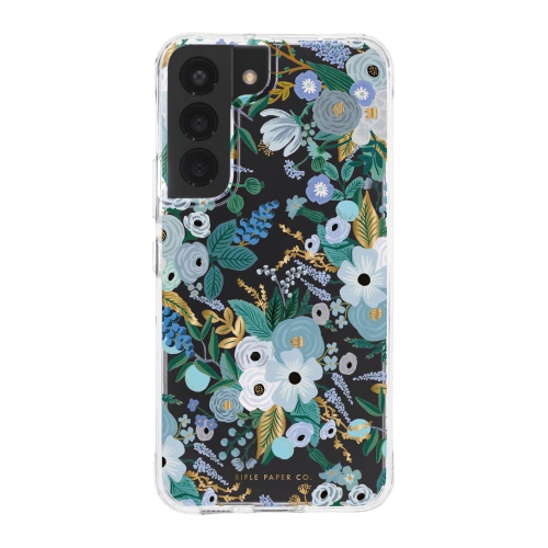 Rifle Paper Garden Party Galaxy S22 5G Plastic Fitted Hard Shell Case – Blue