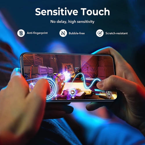 Paquet de 2 protecteurs d’écran pour Galaxy S22 plus de Samsung + 2 protecteurs d’objectif pour appareil photo avec cadre d’alignement précis, verre