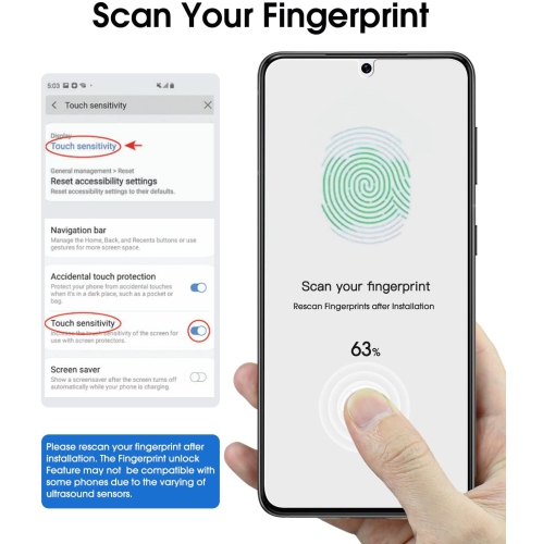 (Paquet de 2 + 2) Ensemble de 2 protecteurs d'écran en verre trempé compatible avec le Galaxy S22 plus de 5G 6,6 po de Samsung, et paquet de 2