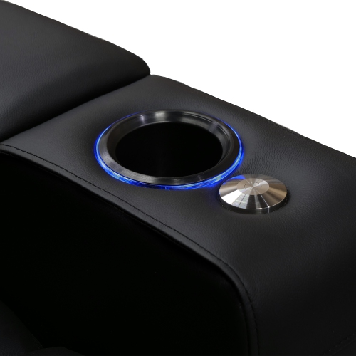 Fauteuil de cinéma maison Valencia Piacenza | Cuir Nappa 9000 de qualité supérieure, inclinaison électrique, appuie-tête électrique, éclairage LED